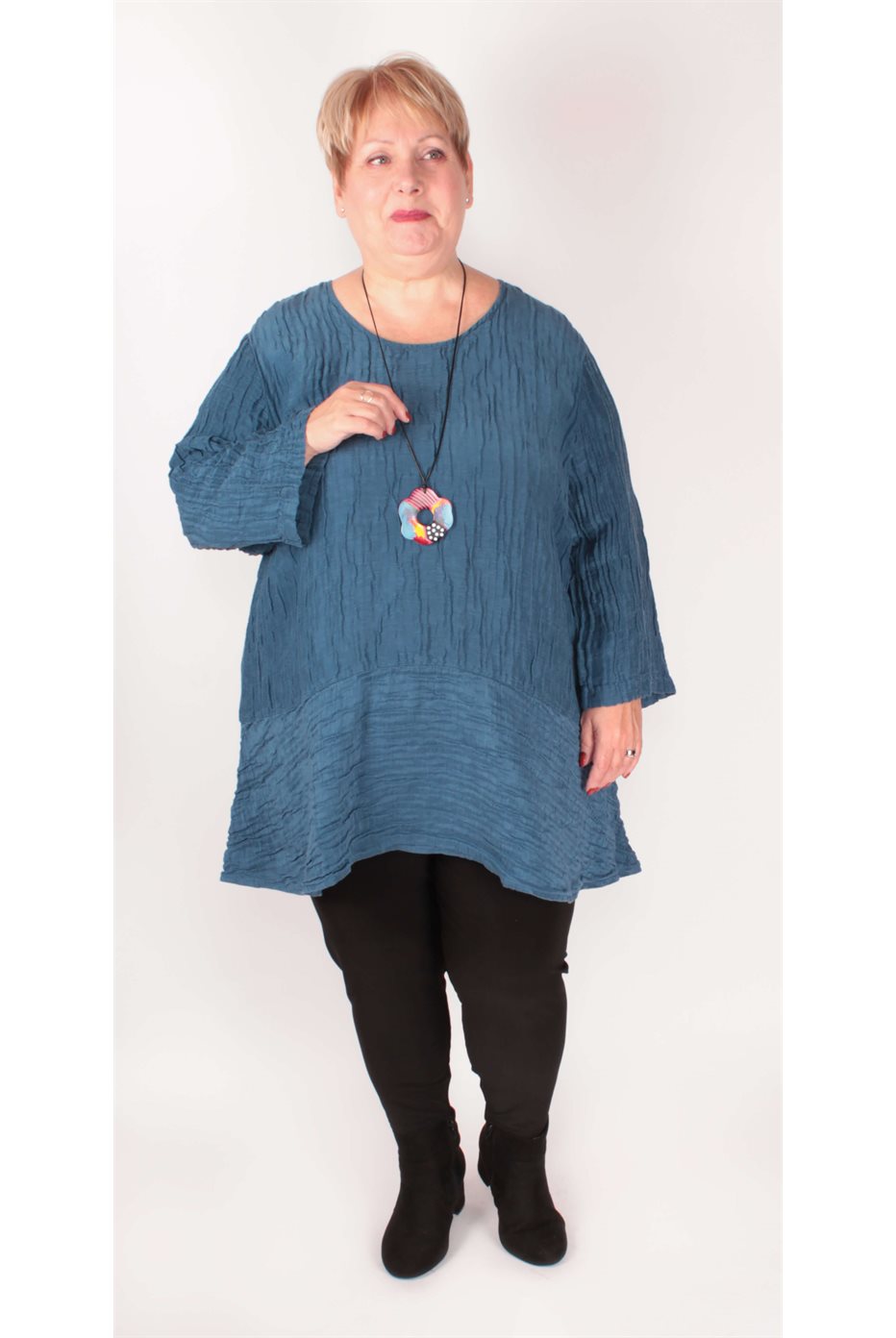 Tunique Soie / Lin Azure